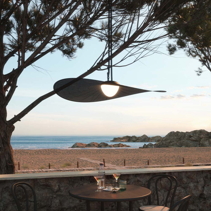 Bloom Outdoor LED Pendant Light in Outside Area.