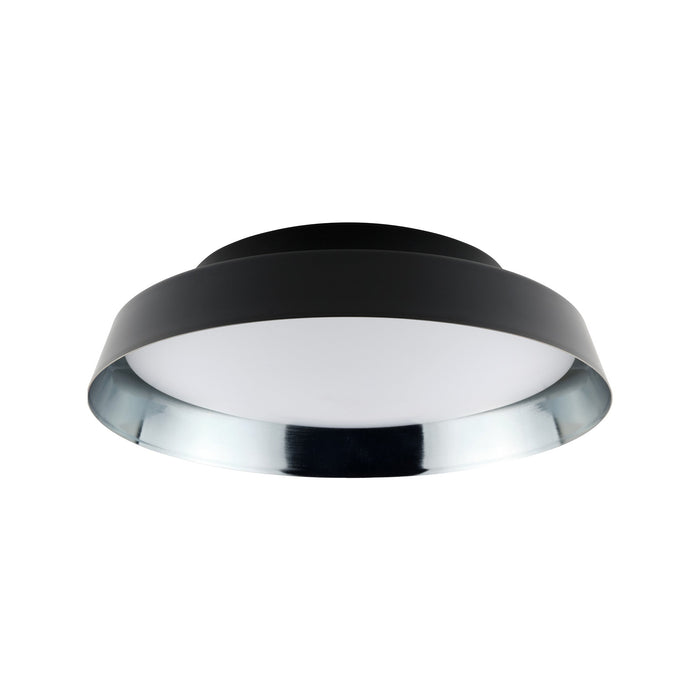 Boop! LED Flush Mount Ceiling Light in Black/Blue Grey Metallic (Small).