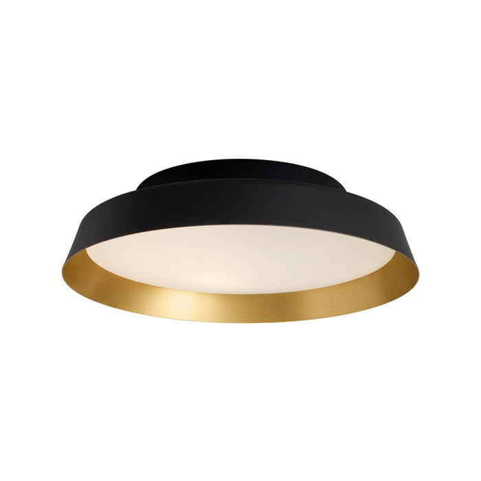 Boop! LED Flush Mount Ceiling Light in Black/Gold (Small).