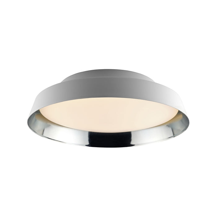 Boop! LED Flush Mount Ceiling Light in White/Blue Grey Metallic (Small).