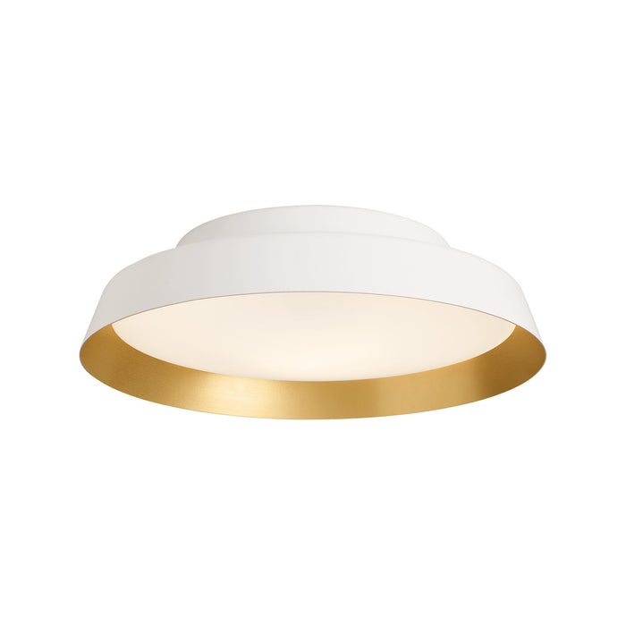 Boop! LED Flush Mount Ceiling Light in White/Gold (Small).