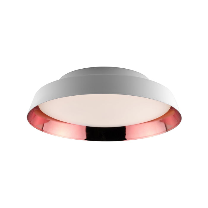Boop! LED Flush Mount Ceiling Light in White/Terracotta Metallic (Small).