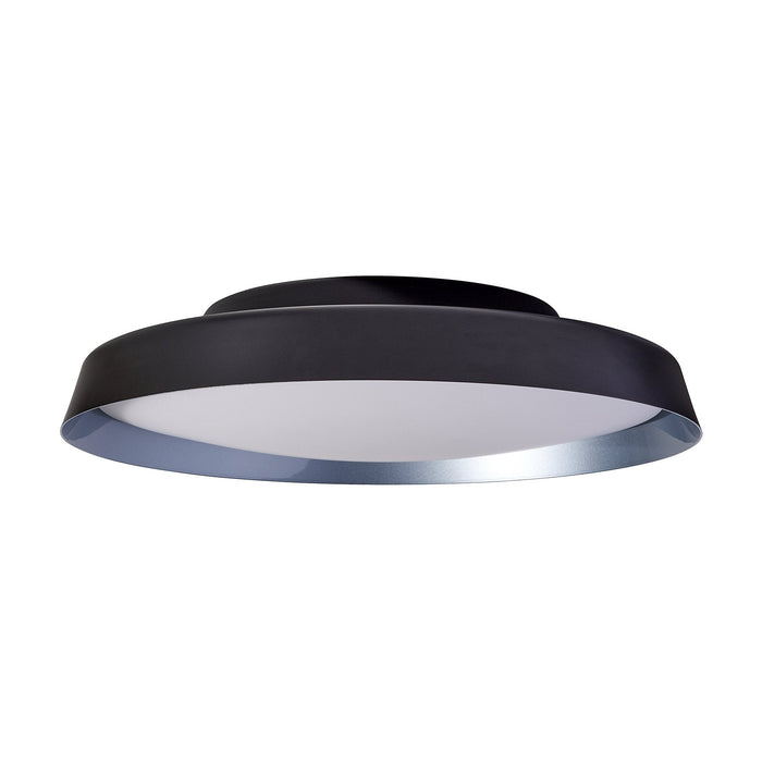 Boop! LED Flush Mount Ceiling Light in Black/Blue Grey Metallic (Large).