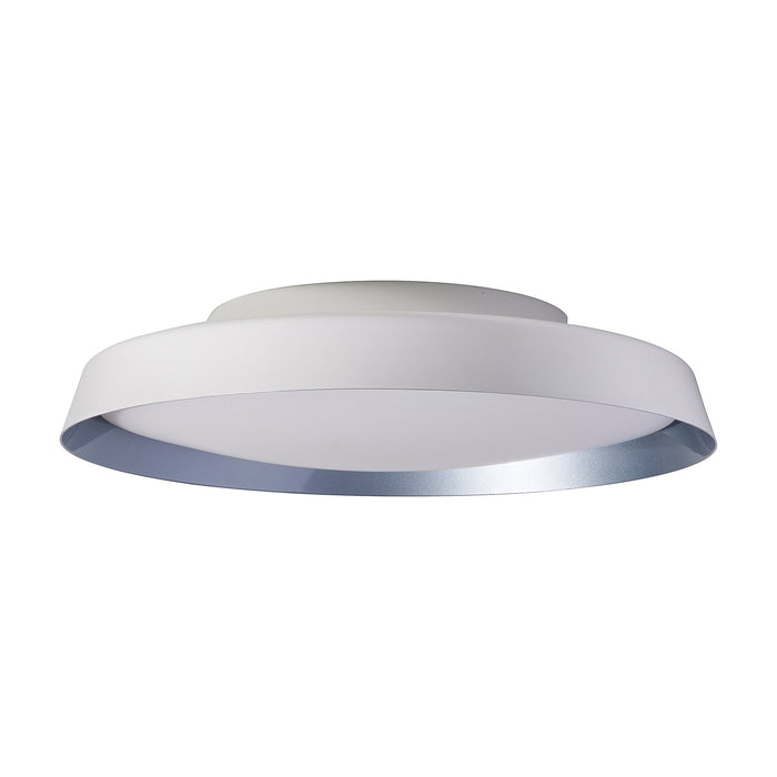 Boop! LED Flush Mount Ceiling Light in White/Blue Grey Metallic (Large).