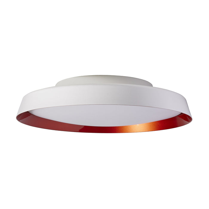 Boop! LED Flush Mount Ceiling Light in White/Terracotta Metallic (Large).