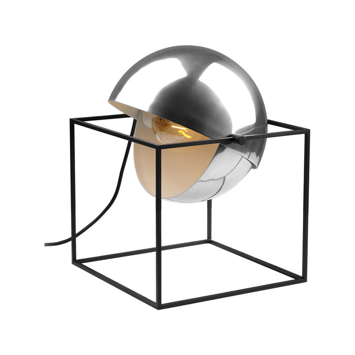 El Cubo Table Lamp in Metallic Chrome.