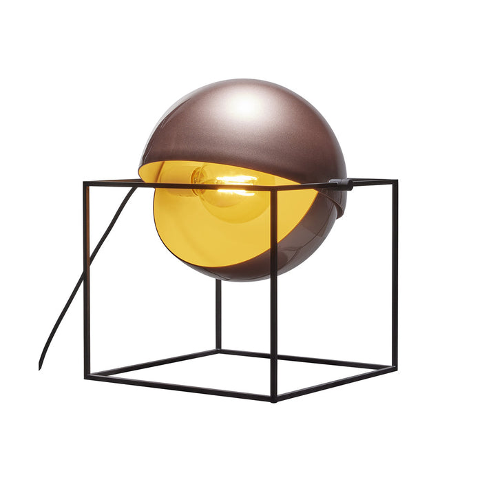 El Cubo Table Lamp in Metallic Sienna.