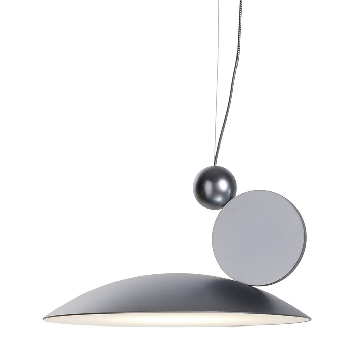 Equilibrium LED Pendant Light in Matt Chrome (Medium).