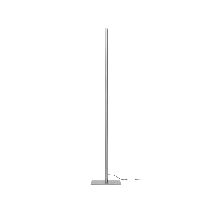 Lineal LED Floor Lamp in Matt Nickel.