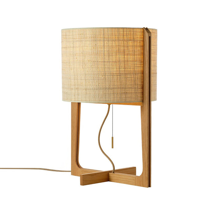 Melina Table Lamp in Natural Oak/Saguran.