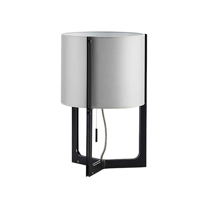 Nirvana Table Lamp in Black (Metallic Grey Shade) (Small).