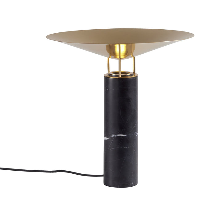 Rebound Table Lamp in Black/Brass Shade.