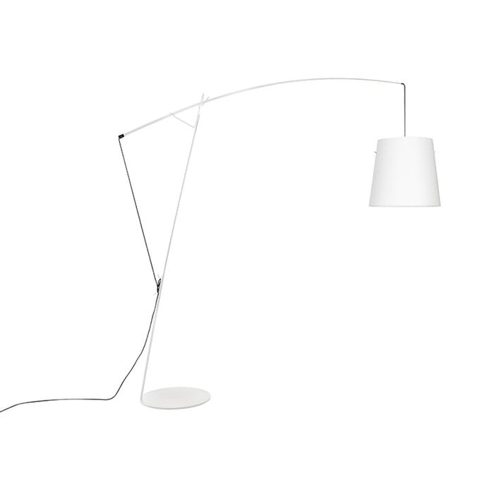 Robin Floor Lamp in White (White/Polycarbonate Shade).