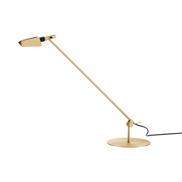 Tema LED Table Lamp in Satin Gold.