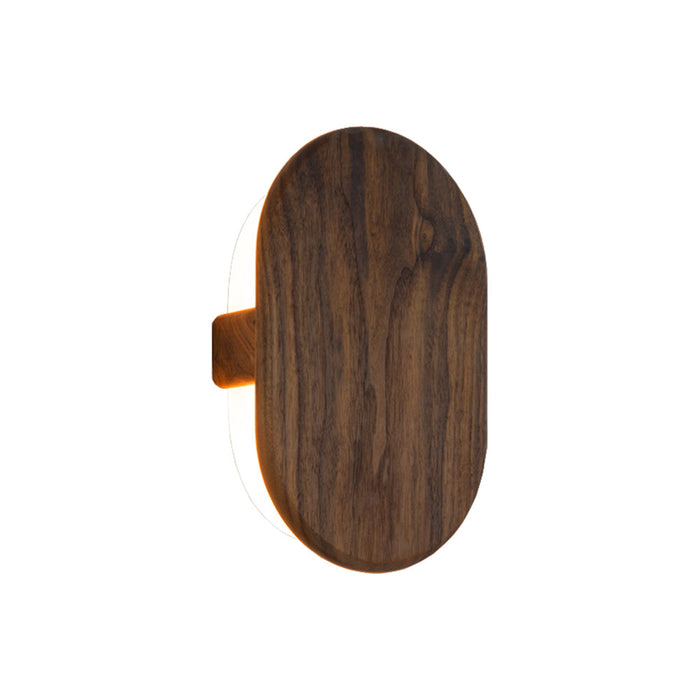 Tempus LED Wall Light in Walnut.