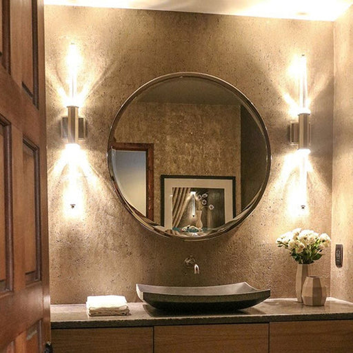 Harlow LED Wall Light in bathroom.