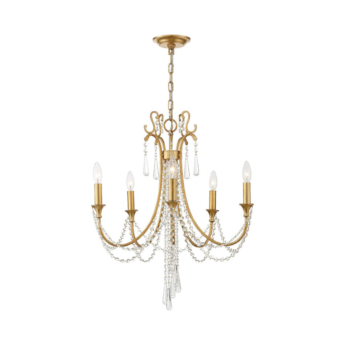 Arcadia Multi-Light Chandelier in Antique Gold (5-Light).