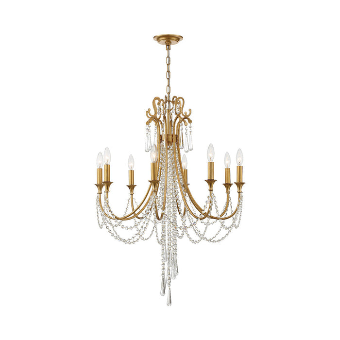 Arcadia Multi-Light Chandelier in Antique Gold (8-Light).