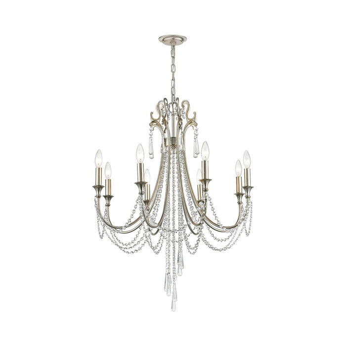 Arcadia Multi-Light Chandelier in Antique Silver (8-Light).