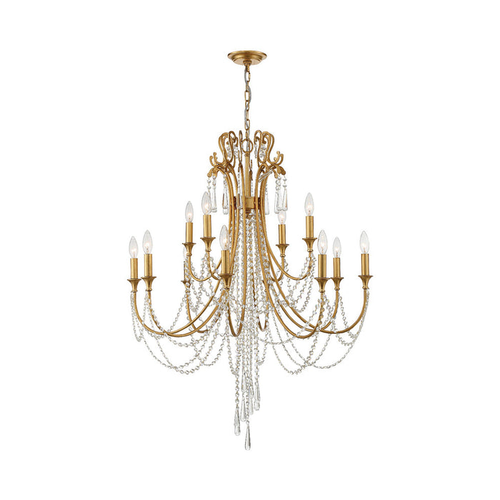 Arcadia Multi-Light Chandelier in Antique Gold (12-Light).