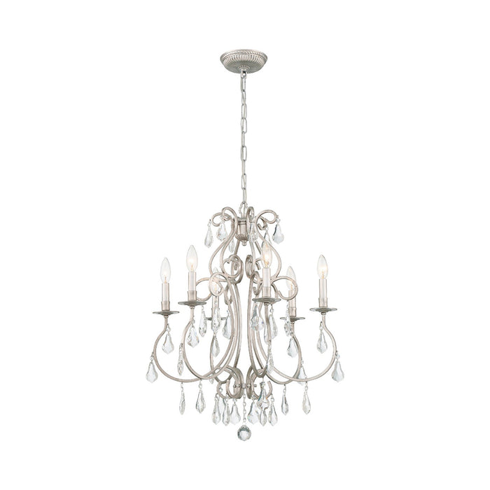 Ashton Chandelier in Olde Silver (Hand Cut Crystal/6-Light).