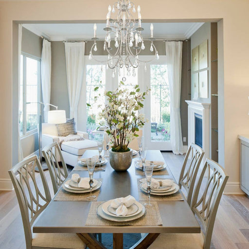 Ashton Chandelier in dining room.