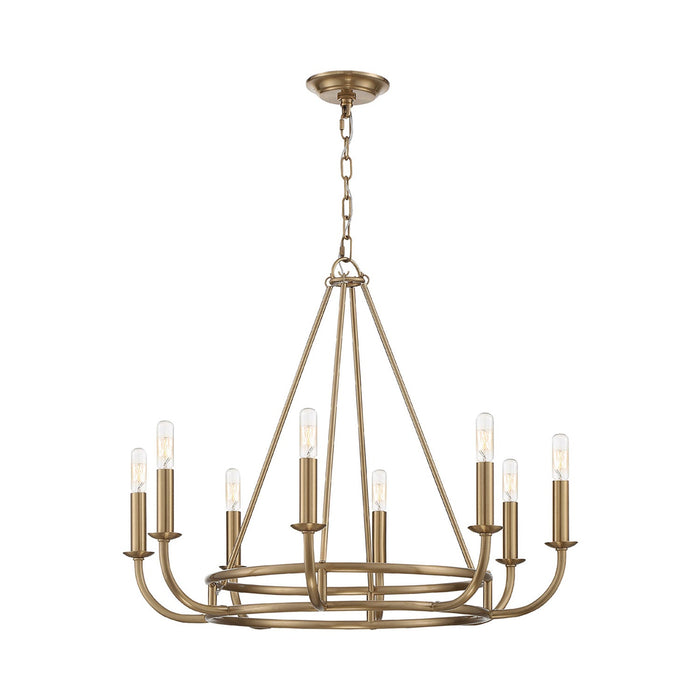 Bailey Chandelier in Aged Brass (8-Light).