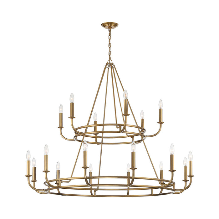 Bailey Chandelier in Aged Brass (18-Light).