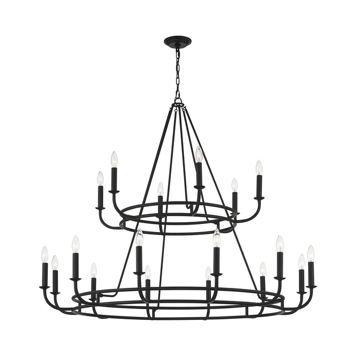 Bailey Chandelier in Matte Black (18-Light).