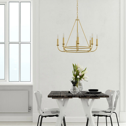 Bailey Chandelier in dining room.