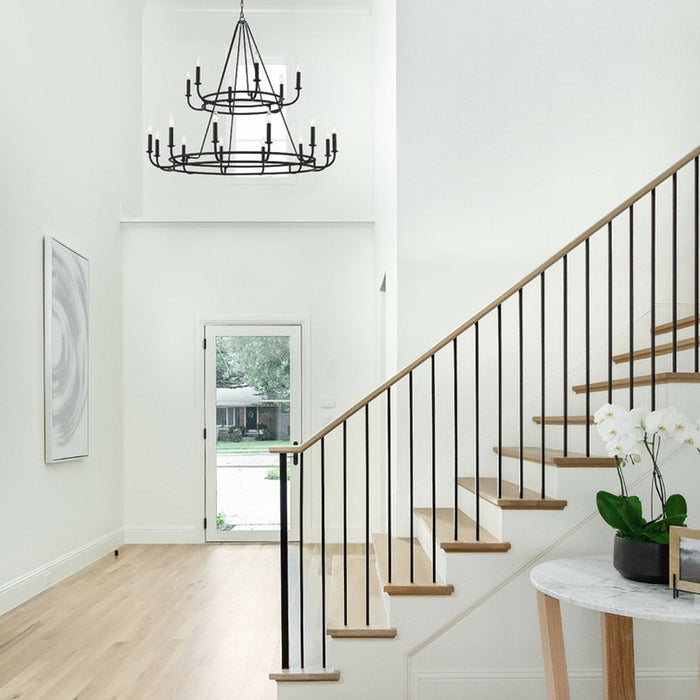 Bailey Chandelier in hallway.