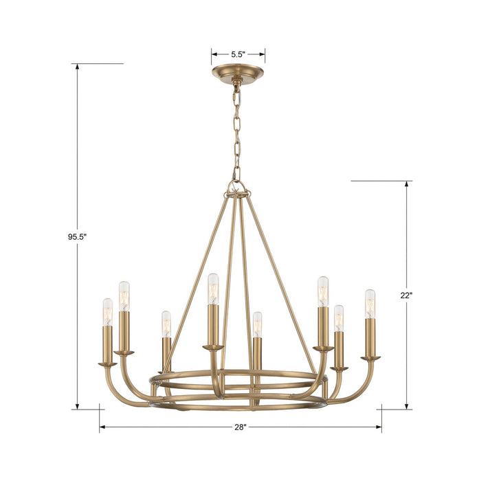 Bailey Chandelier - line drawing.