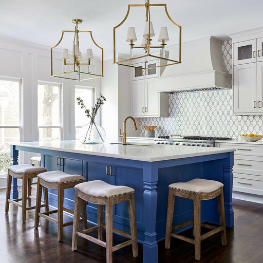 Baxter Chandelier in kitchen.