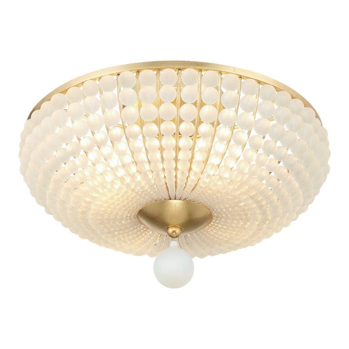 Bella Semi Flush Mount Ceiling Light in Antique Gold (4-Light).