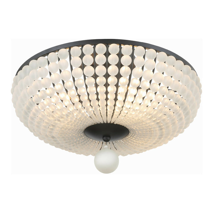 Bella Semi Flush Mount Ceiling Light in Matte Black (4-Light).