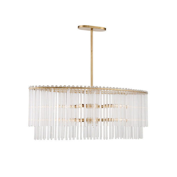 Bleecker Chandelier in Antique Gold.