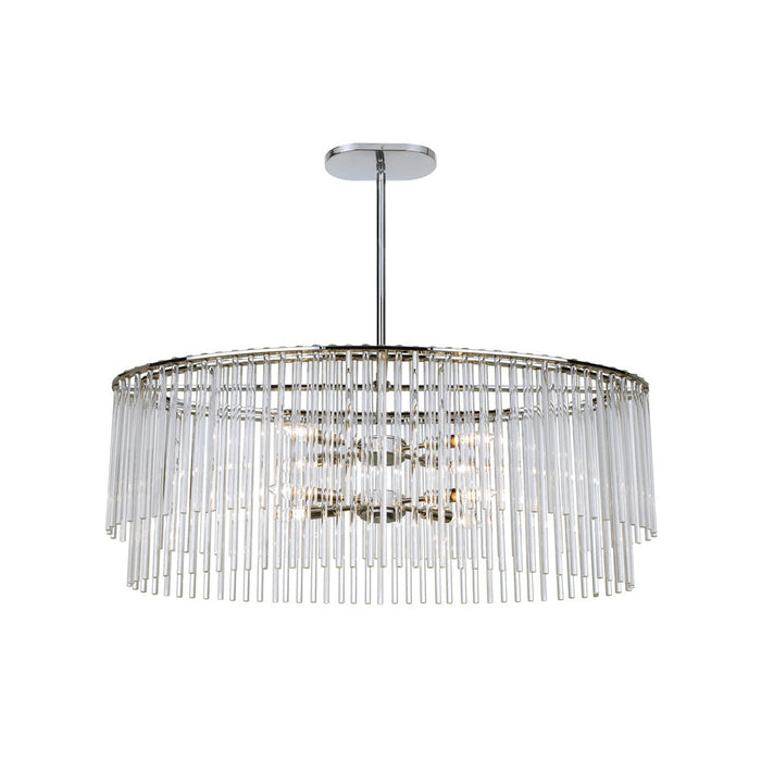 Bleecker Chandelier in Polished Chrome.