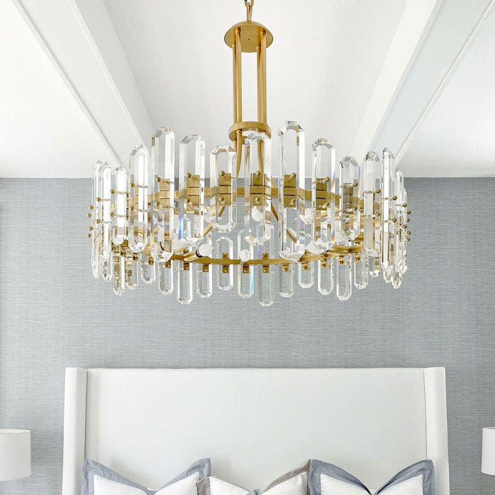 Bolton Chandelier in bedroom.