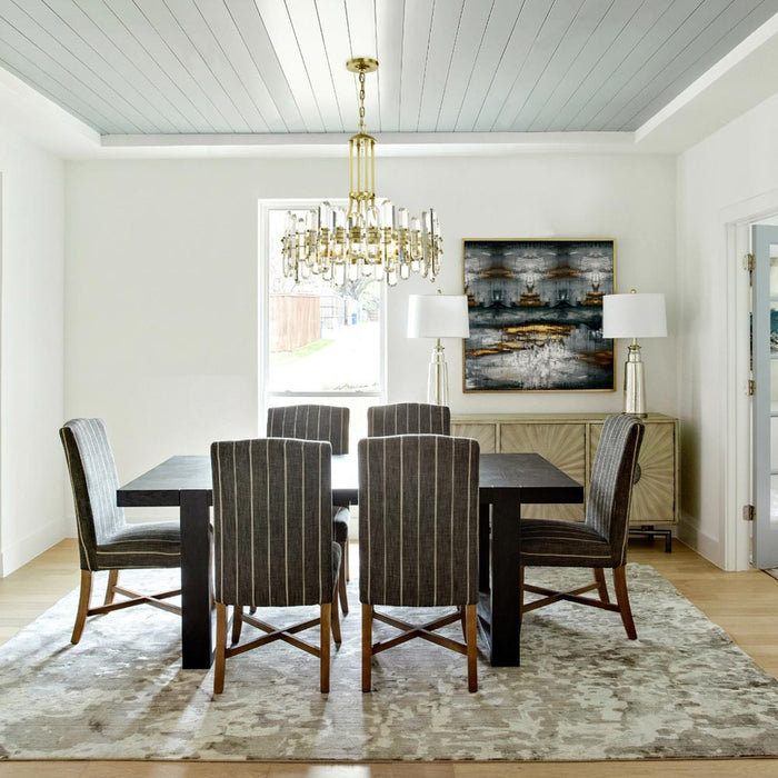 Bolton Chandelier in living room.