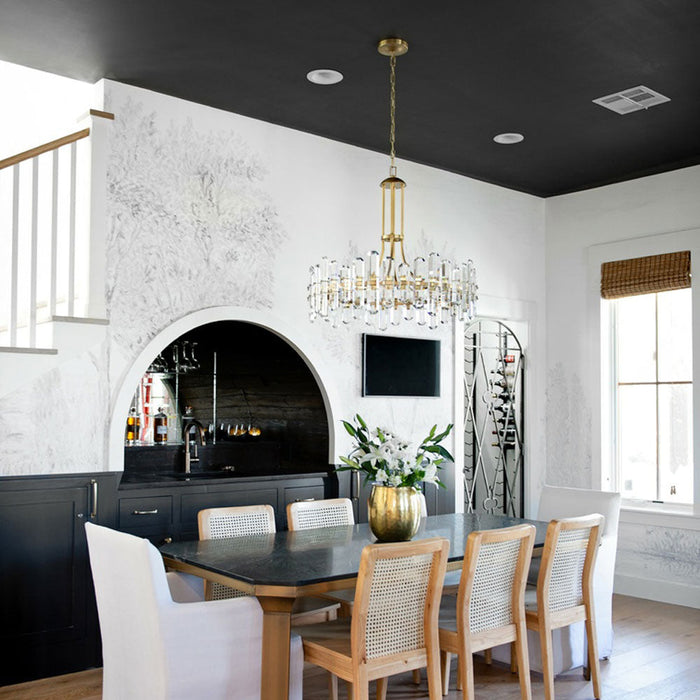 Bolton Chandelier in living room.