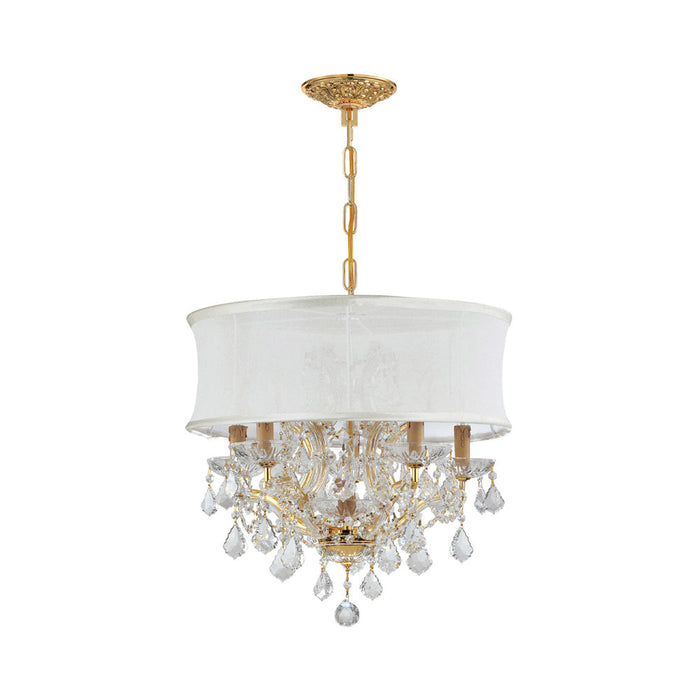 Brentwood Chandelier in Gold/Smooth White (6-Light).