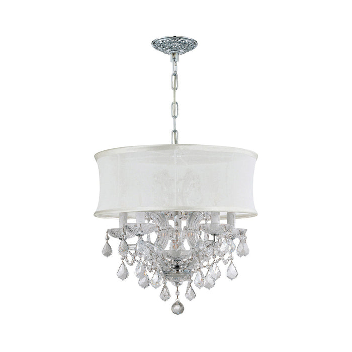 Brentwood Chandelier in Polished Chrome/Smooth White (6-Light).