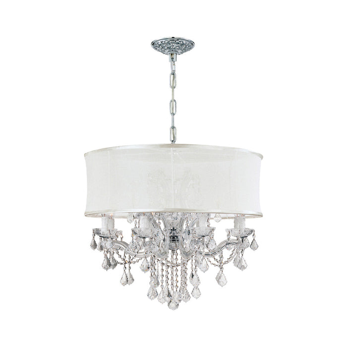 Brentwood Chandelier in Polished Chrome/Smooth White (12-Light).