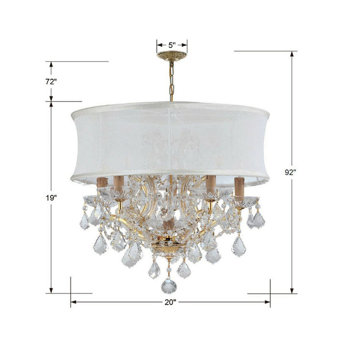 Brentwood Chandelier - line drawing.