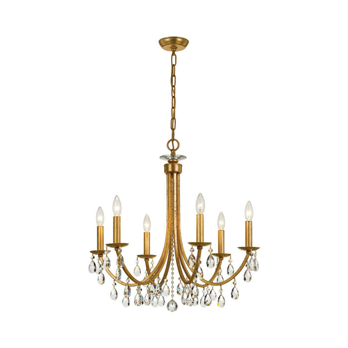 Bridgehampton Chandelier in Antique Gold (6-Light).