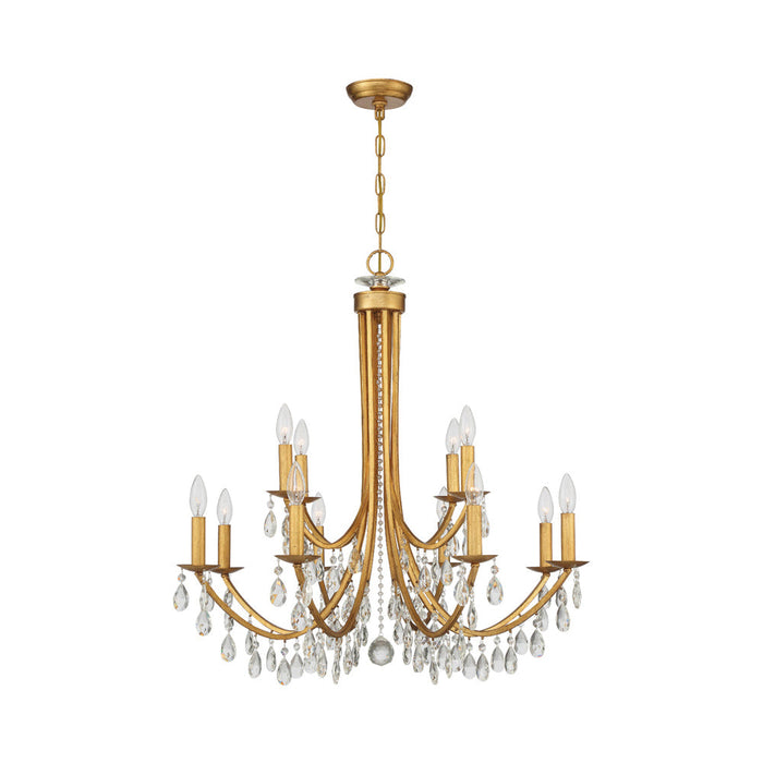 Bridgehampton Chandelier in Antique Gold (12-Light).