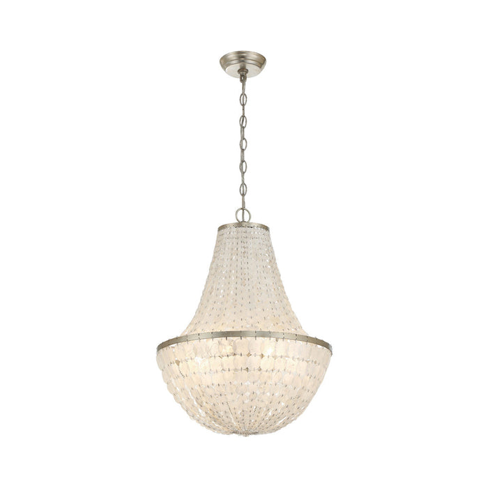 Brielle Chandelier in Antique Silver.