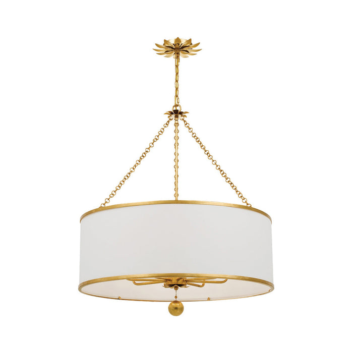 Broche Drum Chandelier in Antique Gold (8-Light).