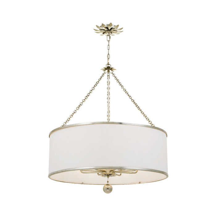 Broche Drum Chandelier in Antique Silver (8-Light).