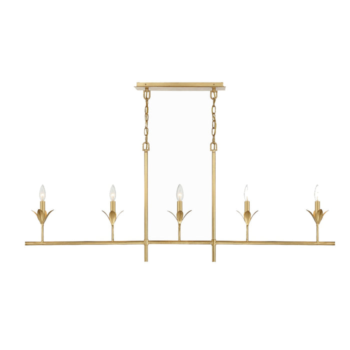 Broche Linear Chandelier in Detail.